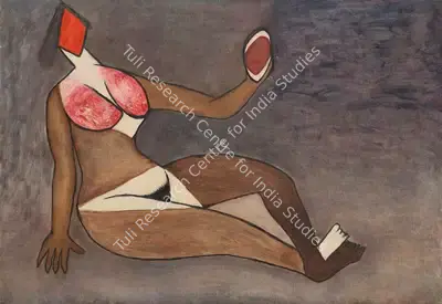 Bal Chhabda (Artist), Looking into the Mirror, 1958, Painting