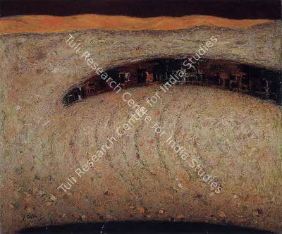 K.K. Hebbar (Artist), Ajanta, 1966, Painting