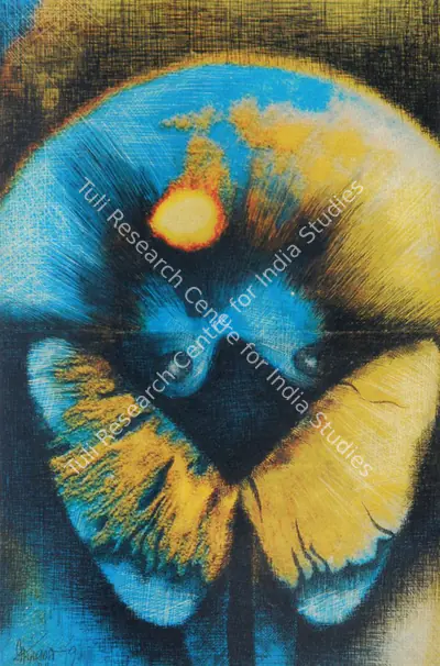 Dharmanarayan Dasgupta (Artist), Butterfly, 1997, Painting
