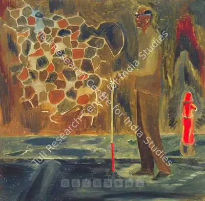 Atul Dodiya (Artist), Walking Man, 1985, Painting
