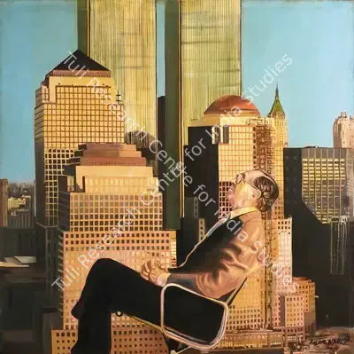 Amarnath Sharma (Artist), Twin Towers, 2003, Painting