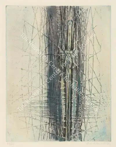 Krishna Reddy (Artist), Praying Woman, 1975, Painting