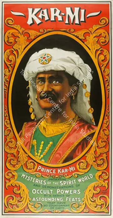 Prince Karmi (Magician), Kar-Mi Presenting Mysteries of the Spirit World and Demonstrations of Occult Powers, Magic Publicity Art & Memorabilia
