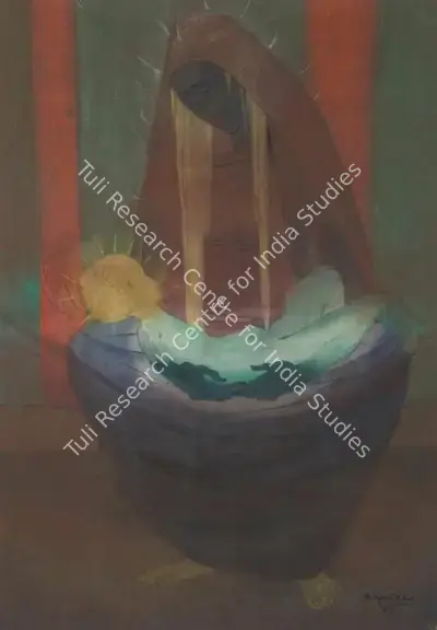 Nageshkar, Vishwanath (Artist). Untitled, 1980 | Painting, Sa.Mum/26.03.19, 2019 · Saffronart