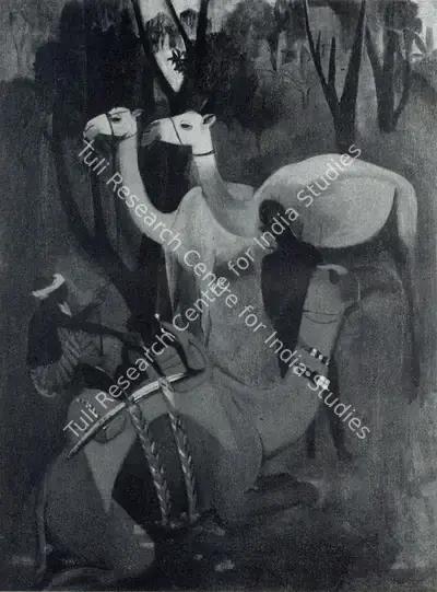 Amrita Sher-Gil (Artist), Camels, Painting