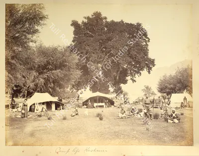 Studio Baker & Burke (Photographic Studio), Camp life. Kashmir, 1868, Antiquarian Photograph