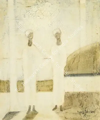 Ivan Peries (Artist), Two Saints, 1979, Painting