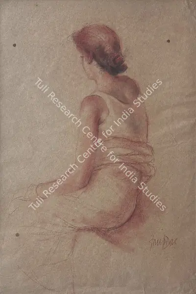Arup Das (Artist), Untitled (Seated Woman), Painting