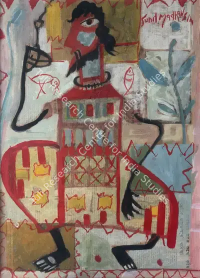Sunil Madhav Sen (Artist), Untitled (Folk Icon), Painting