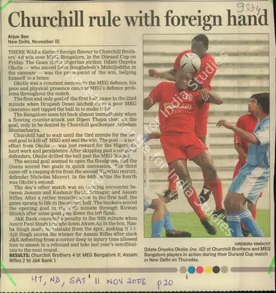 Arjun Sen (Reporter), Churchill Rule With Foreign Hand, 2006, Newspaper Clipping