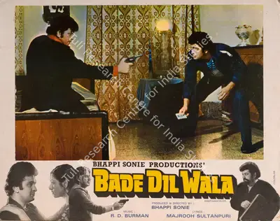 Bhappie Sonie (Producer), Bade Dil Wala, 1984, Photographic Still Mounted on Lobby Card