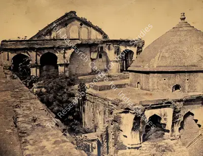 Capt. Linnaeus Tripe (Photographer), [Tirumul Naik's] Palace, roof of the Moonsiff's and Sub-Court, Madura, 1858, Antiquarian Photograph