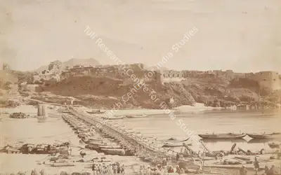 John Burke (Photographer), The bridge of Beats over the river Indus Attock, 1878, Antiquarian Photograph