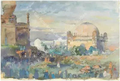 S.H. Raza (Artist), Untitled (Gol Gumbaz), 1943, Painting