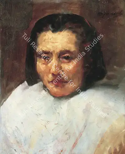 Trindade, A.X. (Artist). Portrait Of Woman, mid 1920s | Painting, Os.Mum/13.04.13, 2013 · Osian's