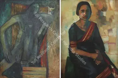 Rameshwar Broota (Artist), Untitled (Man Seated); Portrait Of Shobha Broota (Verso), 1977, Painting
