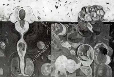 P. Gopinath (Artist), Biomorphic Images, 1976, Painting