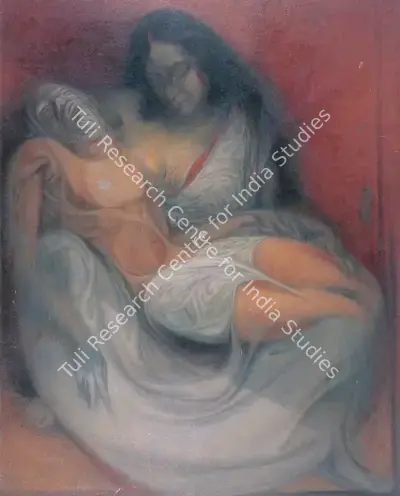 Prokash Karmakar (Artist), Pieta, 1989, Painting
