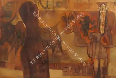 J. Sultan Ali (Artist), Untitled (Life Cycle Cradle to Grave), 1967, Painting
