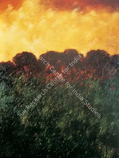 Paramjit Singh (Artist), Sunset, 1978, Painting