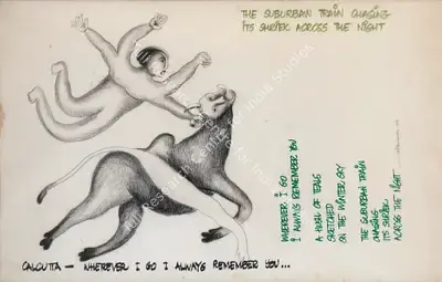 Manjit Bawa (Artist), Wherever I Go I Always Remember You, 1991, Drawing