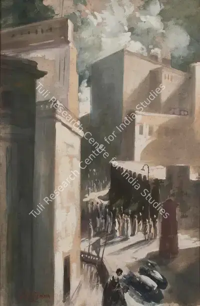 D.P. Roy Chowdhury (Artist), Untitled (Winter Morning), 1945, Painting