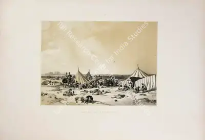 J.D. Hardinge (Lithographer), Battle of Ferozeshah, 1847, Lithograph