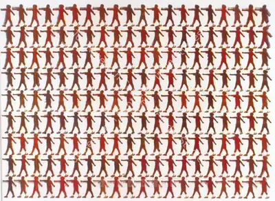 Nataraj Sharma (Artist), Flag March 7, 2006, Graphic Art