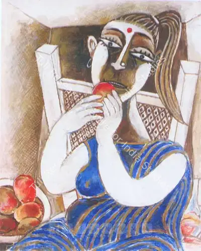 Paritosh Sen (Artist), Mango Lovers, 2004, Painting