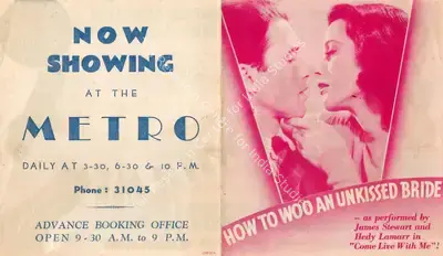 Clarence Brown (Director), Come Live With Me, 1941, Handbill