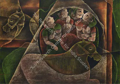 Rameshwar Singh (Artist), Memory of First Century, 1986, Painting