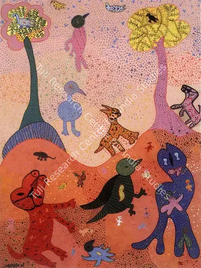 Madhavi Parekh (Artist), Festival Of Birds And Animals II, 1985, Painting