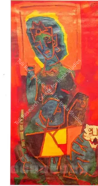 M.F. Husain (Artist), Durga, Painting