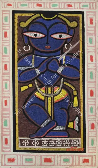 Jamini Roy (Artist), Untitled (Krishna), 1950, Painting