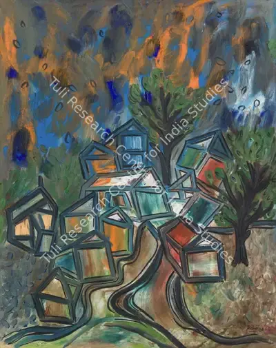 Lance Ribeiro (Artist), Green Landscape, 1960, Painting