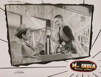 Roque M. Layton (Cinematographer), Mr India, 1961, Lobby Card