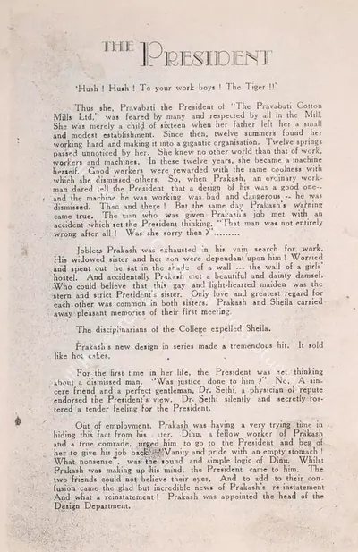 B.N. Sircar (Producer), Badi Bahen, 1937, Song-Synopsis Booklet