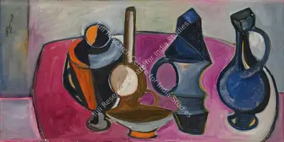 Bakre, S.K. (Artist). Untitled (Still Life), 1961 | Painting, So.NeY/18.03.24, 2024 · Sotheby's