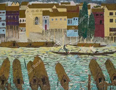 Bendre, N.S. (Artist). Kashmir Landscape, n.d. | Painting, Pu.Mum/18.11.21, 2021 · Pundole