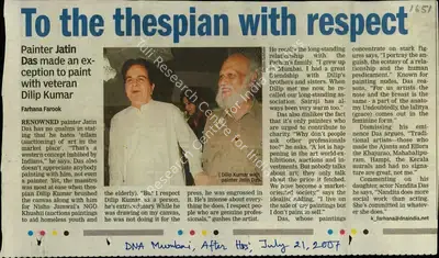 Farhana Farook (Reporter), To the the Spain with respect, 2007, Newspaper Clipping