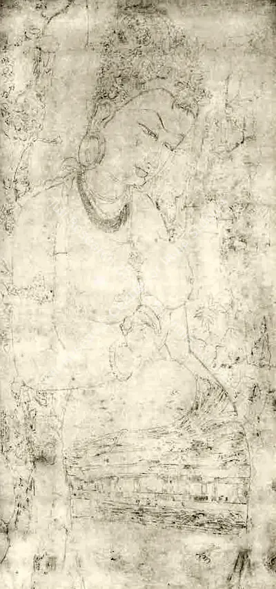 Nandalal Bose (Artist), After Ajanta, 1921, Drawing