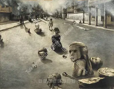 Bikash Bhattacharjee (Artist), In June 19, 1976, Painting