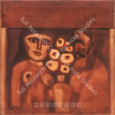 Badri Narayan (Artist), Couple, 1960, Painting