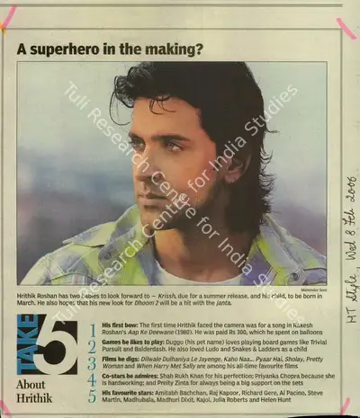 Mahinder Soni (Photographer), A Superhero in The Making, 2006, Newspaper Clipping