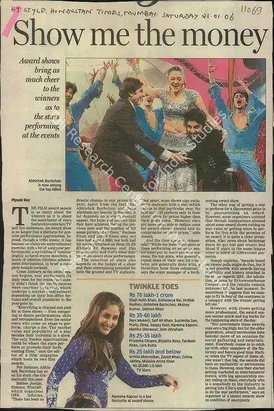 Piyush Roy (Reporter), Show me The Money, 2006, Newspaper Clipping