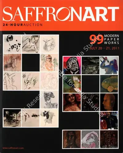 Saffronart (Auction House), 99 Modern Paper Works, 2011, Auction Catalogue