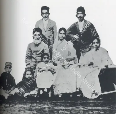 (Photographer). Husain Family group, including the artist (at the bottom left) at the age of six. Photographic Still, 1921 | Contemporary Photograph, Maqbool Fida Husain, 1971 | Photography | 00501646