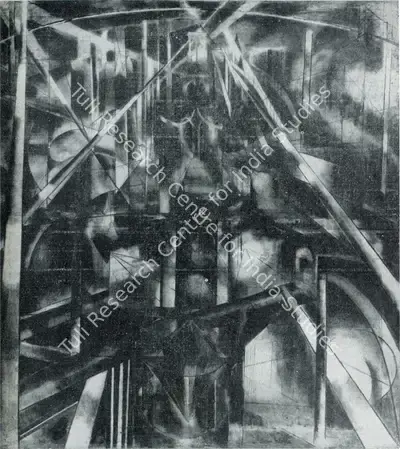 Joseph Stella (Artist), Brooklyn Bridge, 1917, Painting