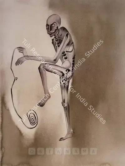 Atul Dodiya (Artist), Fakir With Long Nail XI, 2002, Painting