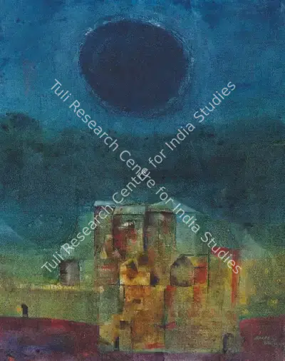 S.K. Bakre (Artist), Untitled (Landscape), 1970, Painting